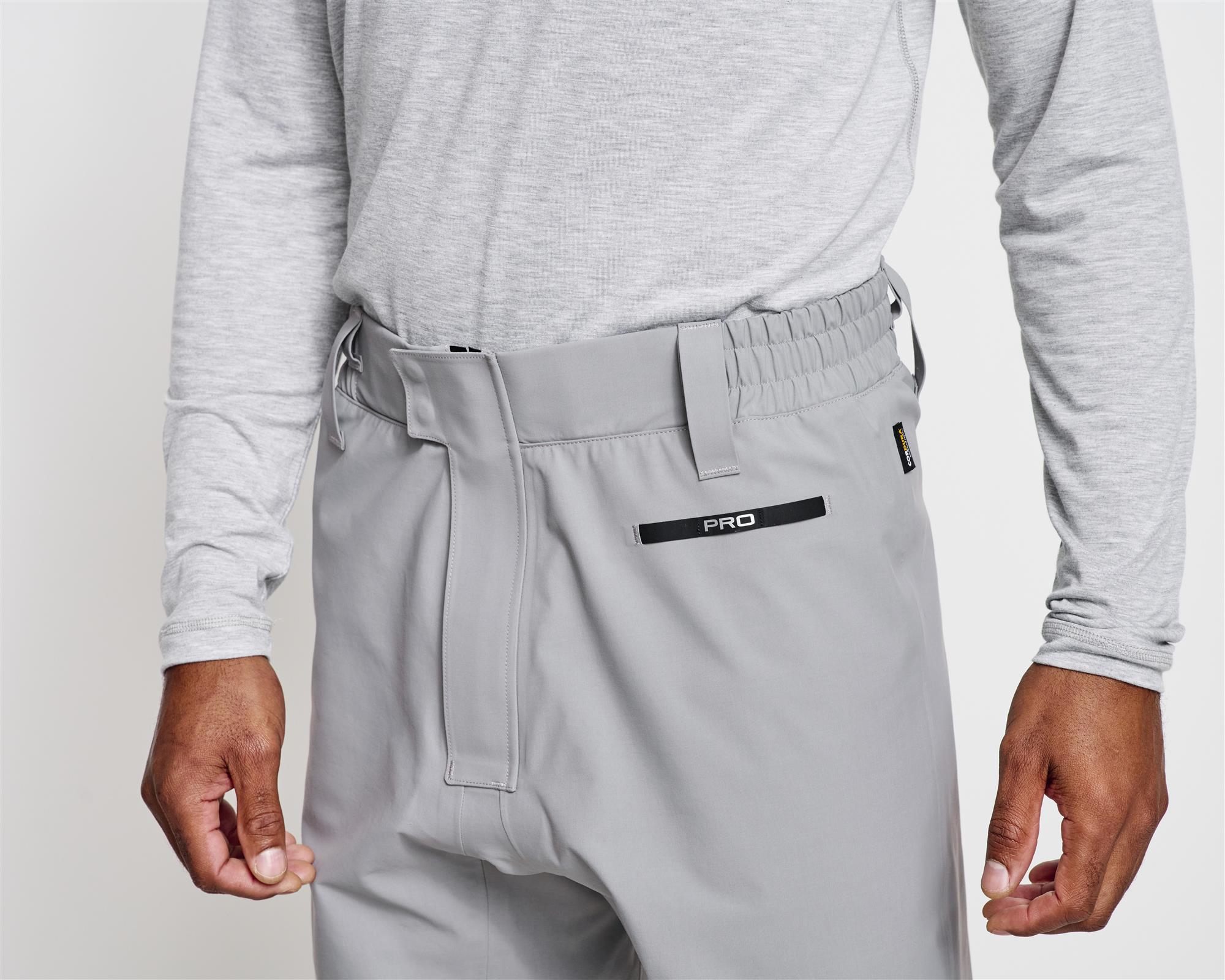 Lightweight Orvis waist waders with waterproof zipper