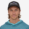 Order the Patagonia Fitz Roy Trout Trucker Hat with a curved brim and adjustable fit, perfect for outdoor enthusiasts.