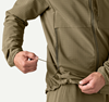Elastic hem on  Patagonia R1 TechFace Fitz Roy Trout Hoody Dark Ash.