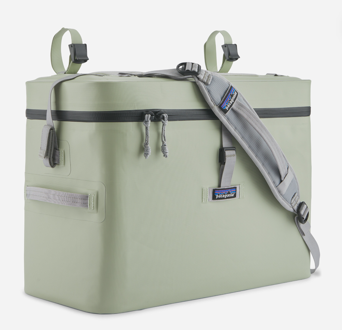 Patagonia Great Divider Boat Bag is a great waterproof fishing boat bag for flats boats, drift boats or any other fishing boat.