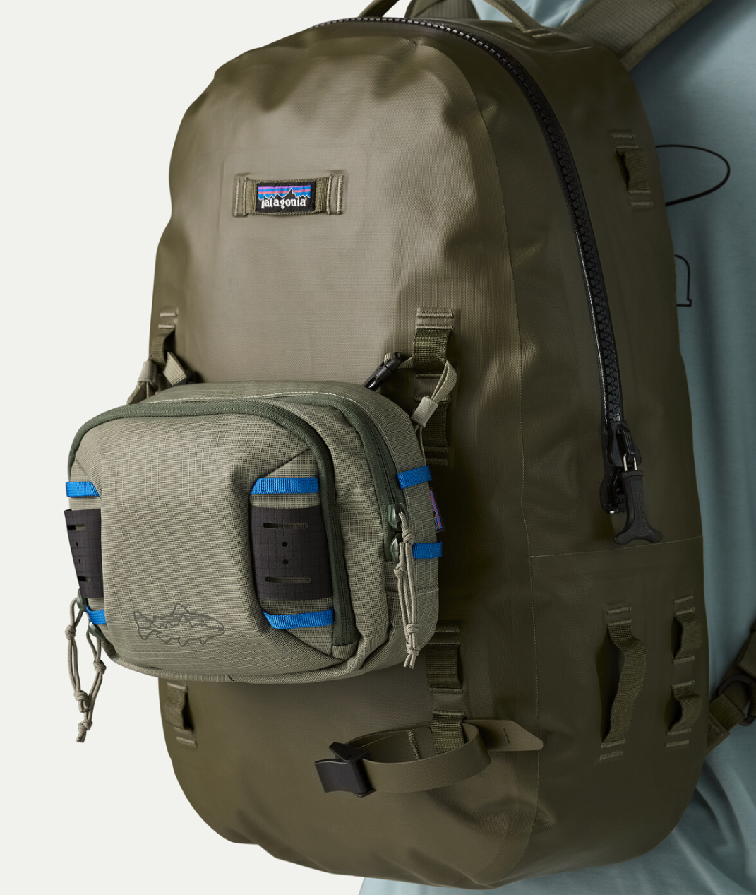Patagonia Guidewater Backpack with pack added on detail