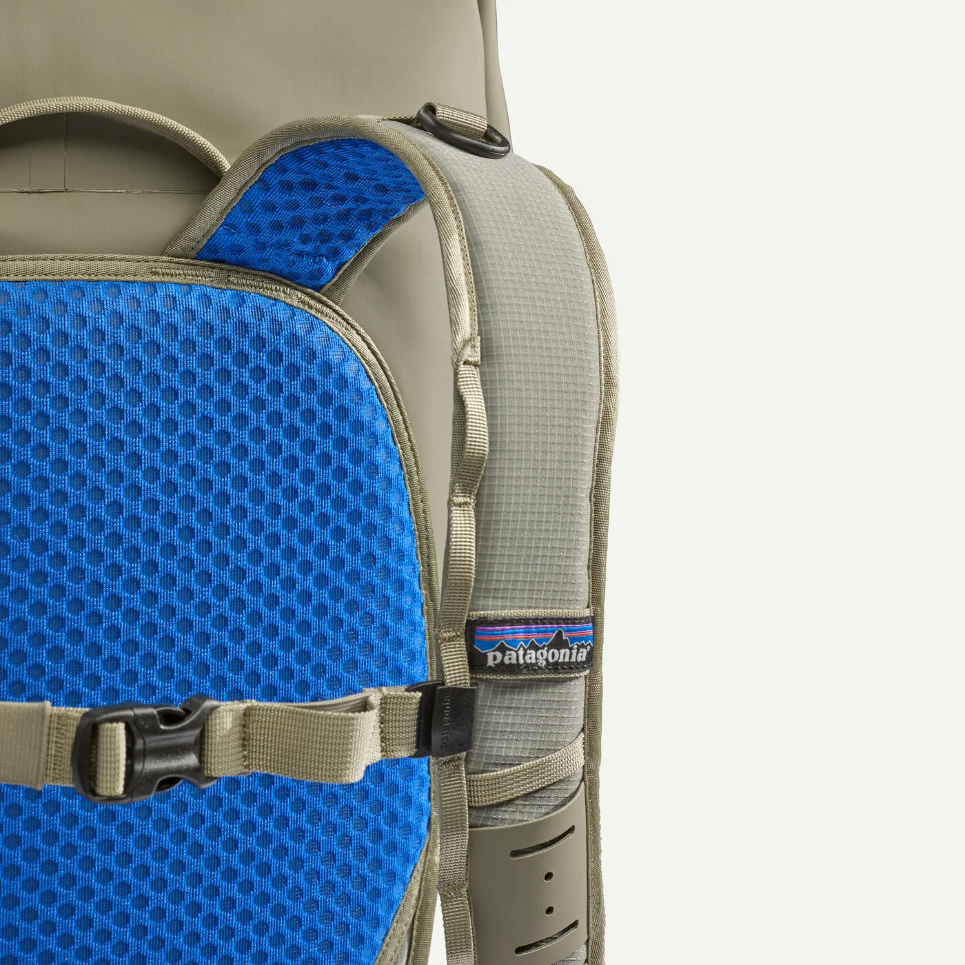 Patagonia Guidewater Roll-Top Pack 41L padded shoulder straps and breathable back panel for all-day fishing comfort
