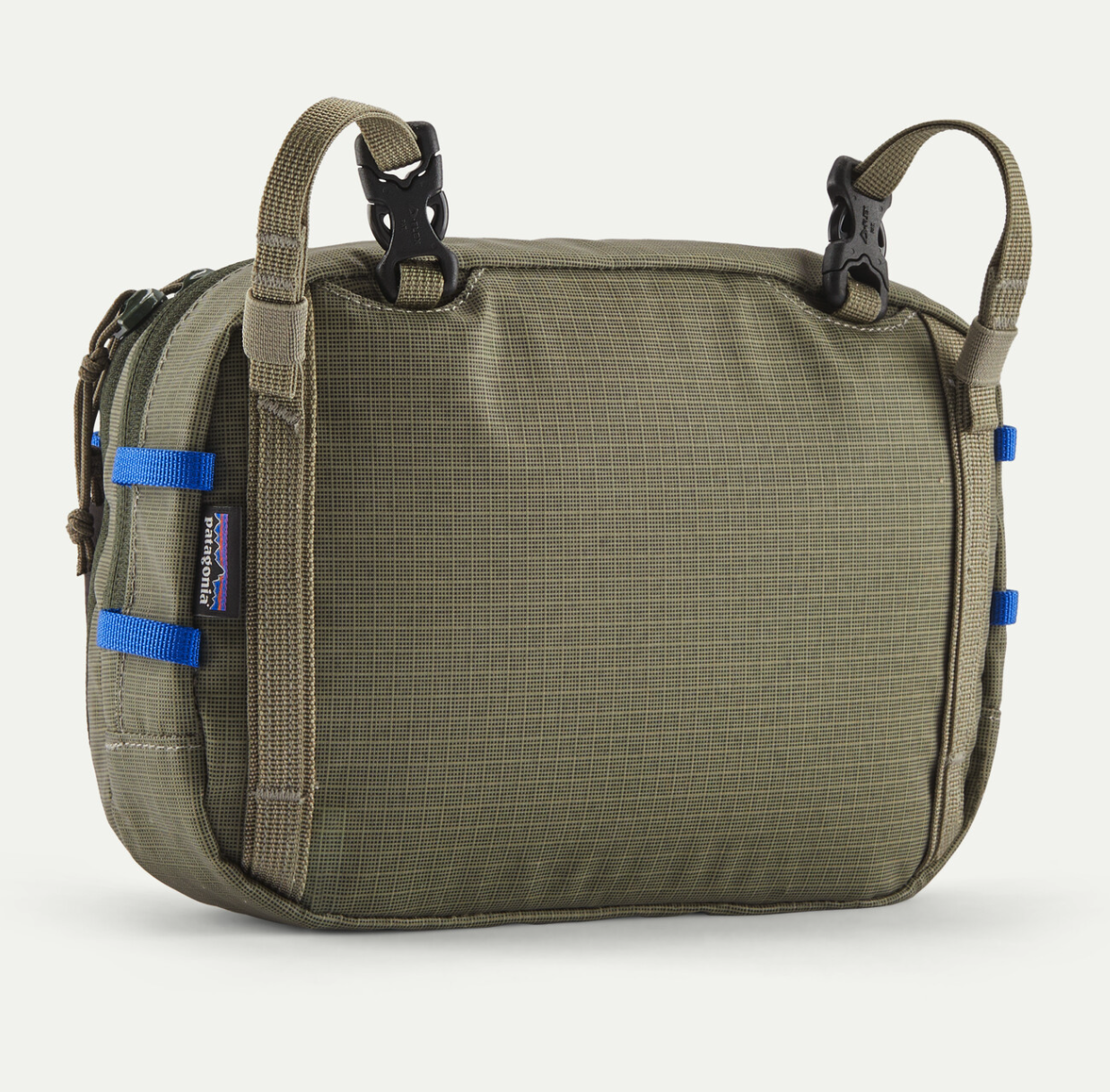 Rear view of Patagonia Stealth Switch Fishing Pack 5L River Rock Green Color