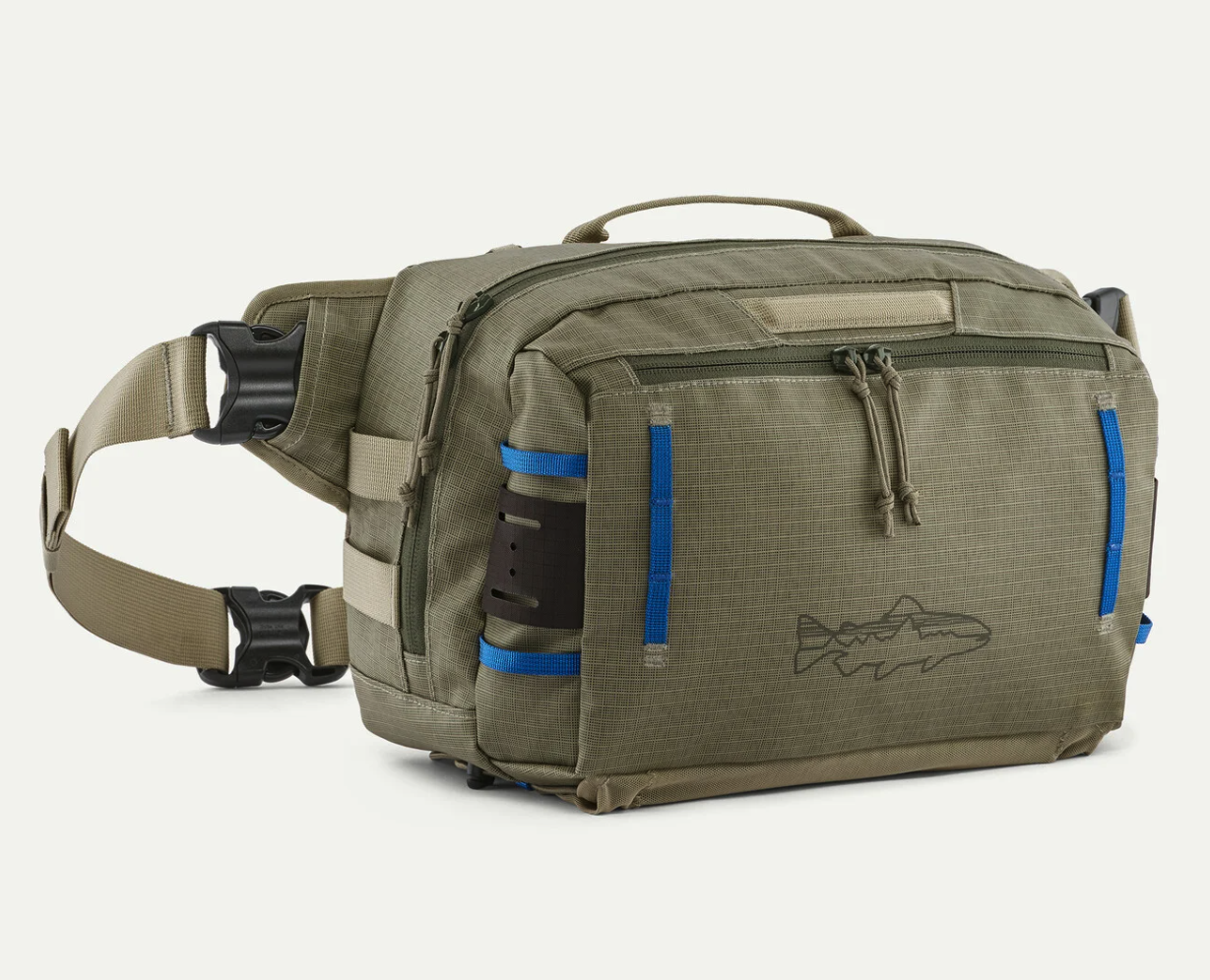 Patagonia Stealth Switch Fishing Pack 9L in River Rock Green on side