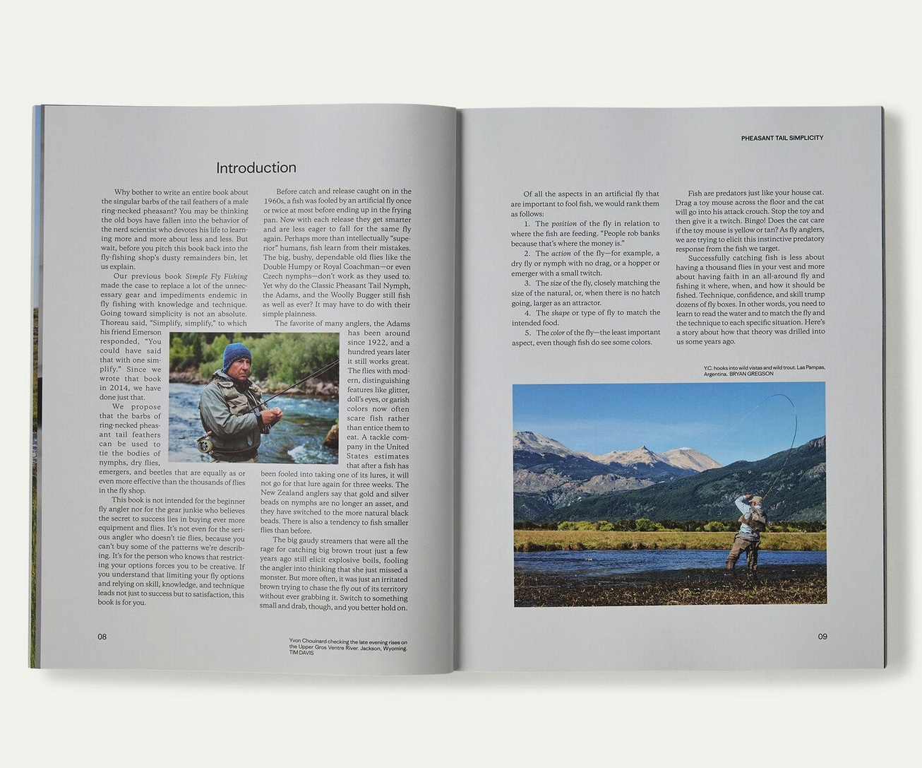 Patagonia Pheasant Tail Simplicity Book Inside Example