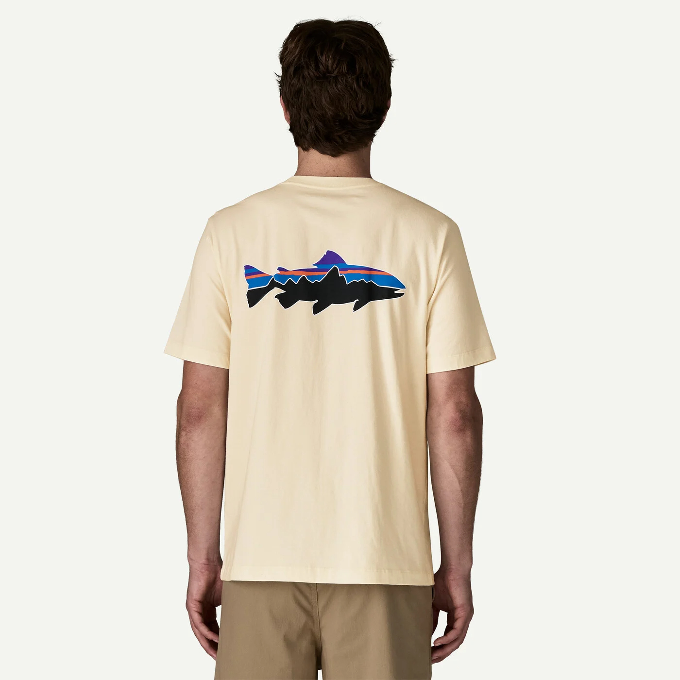 Patagonia organic cotton trout T-shirt for anglers who want classic fishing graphic style
