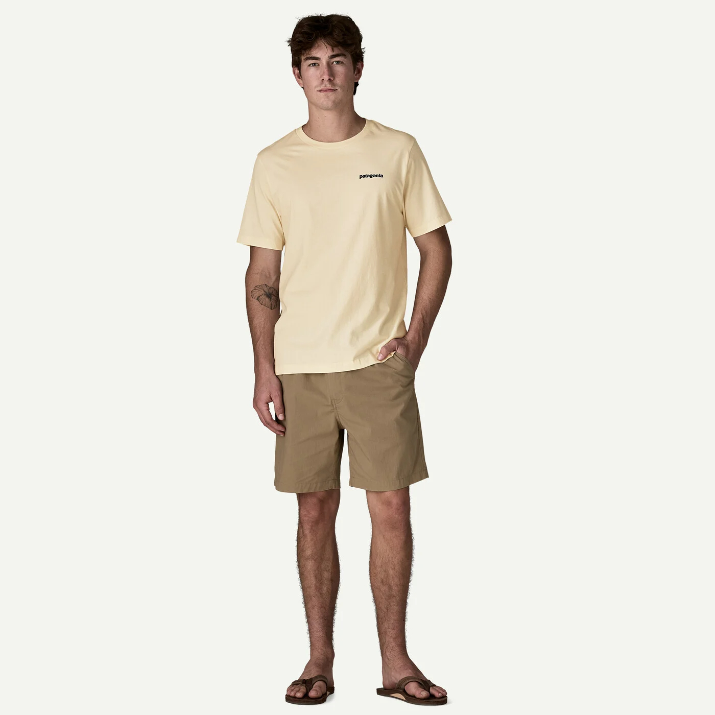 Patagonia Men’s Fitz Roy Trout T-Shirt with durable neck ribbing and taped shoulder seams