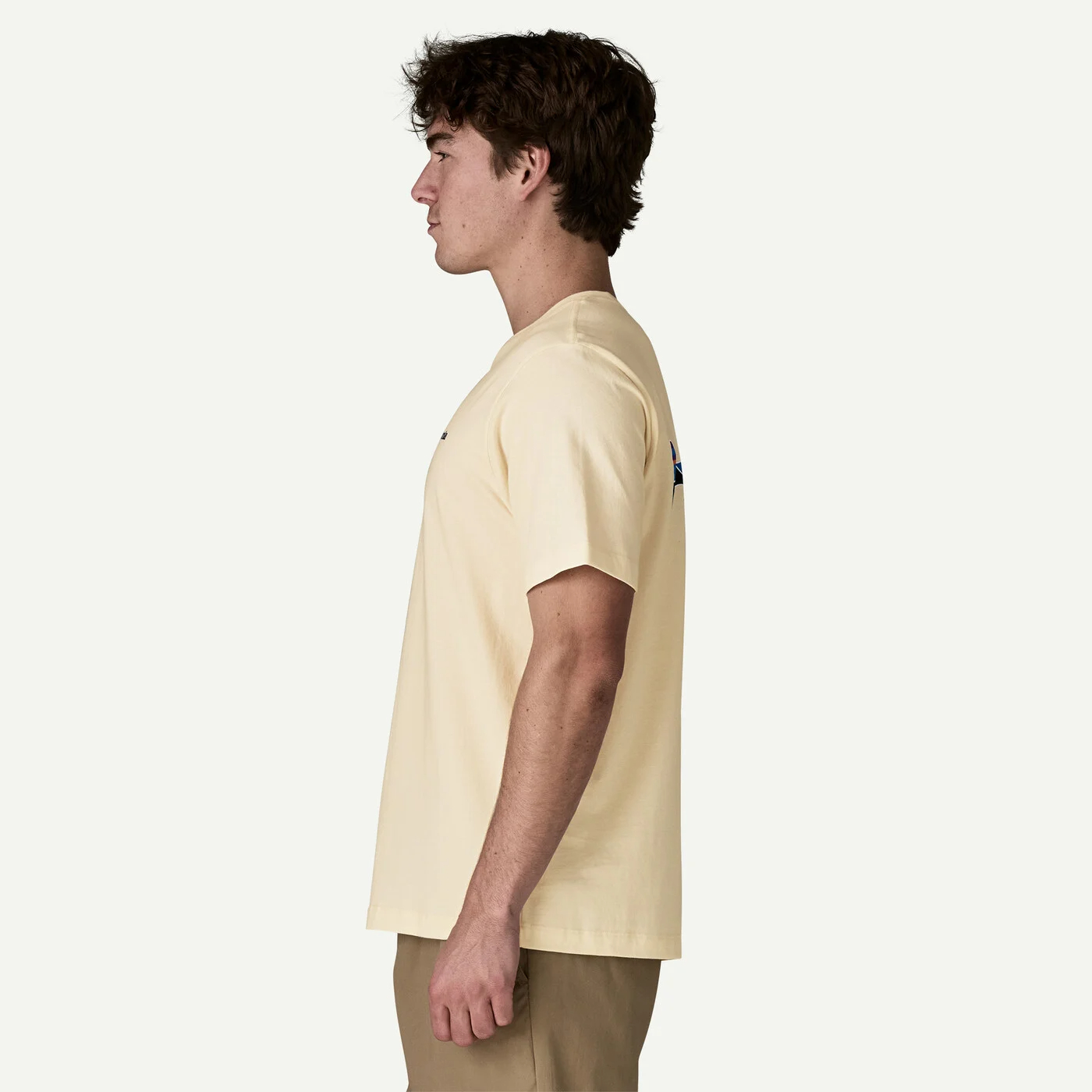 Patagonia organic cotton fishing graphic tee with trout design for anglers and outdoor enthusiasts