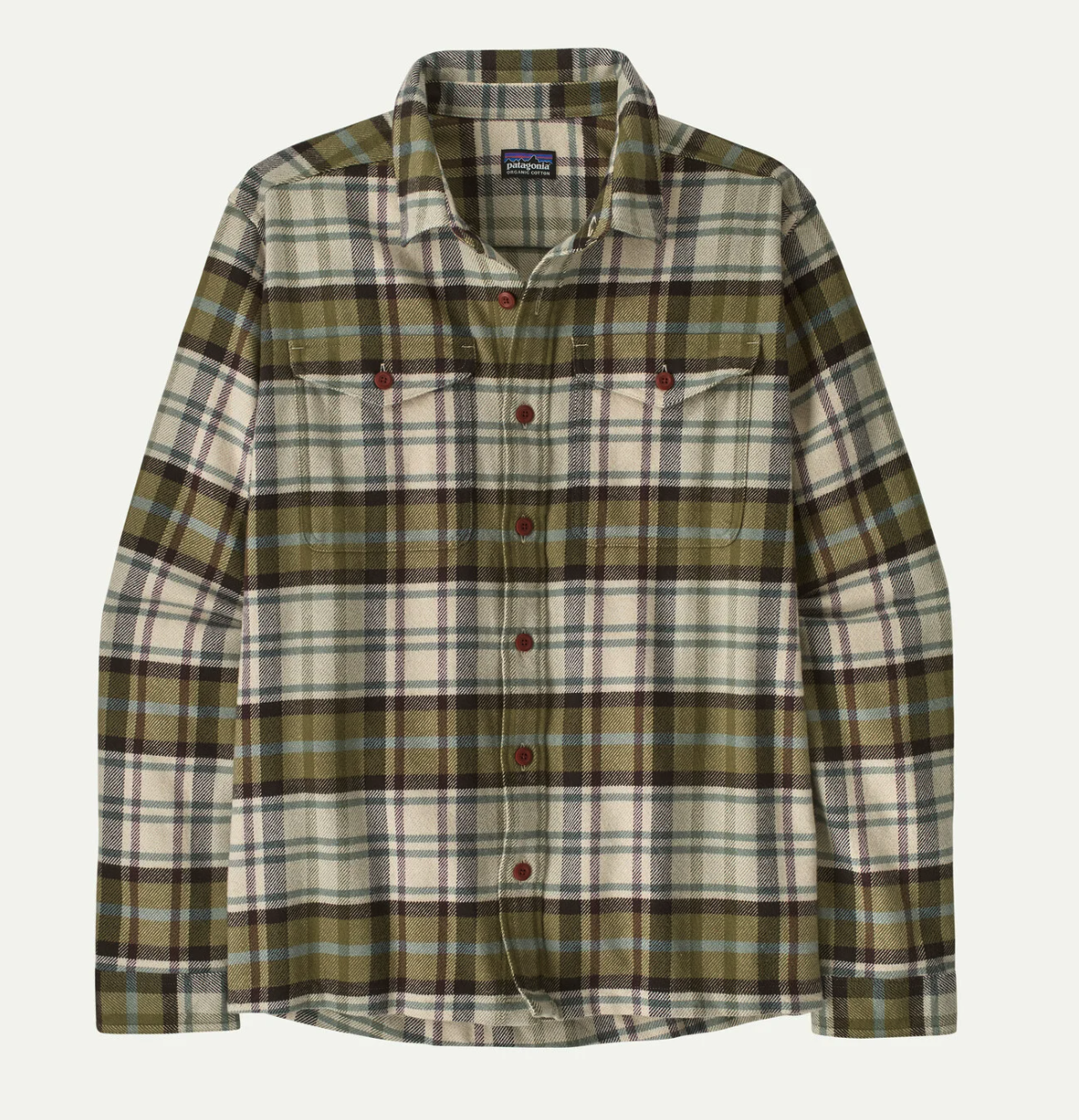 Men's Patagonia Fjord plaid flannel shirt for camping fishing and outdoor wear