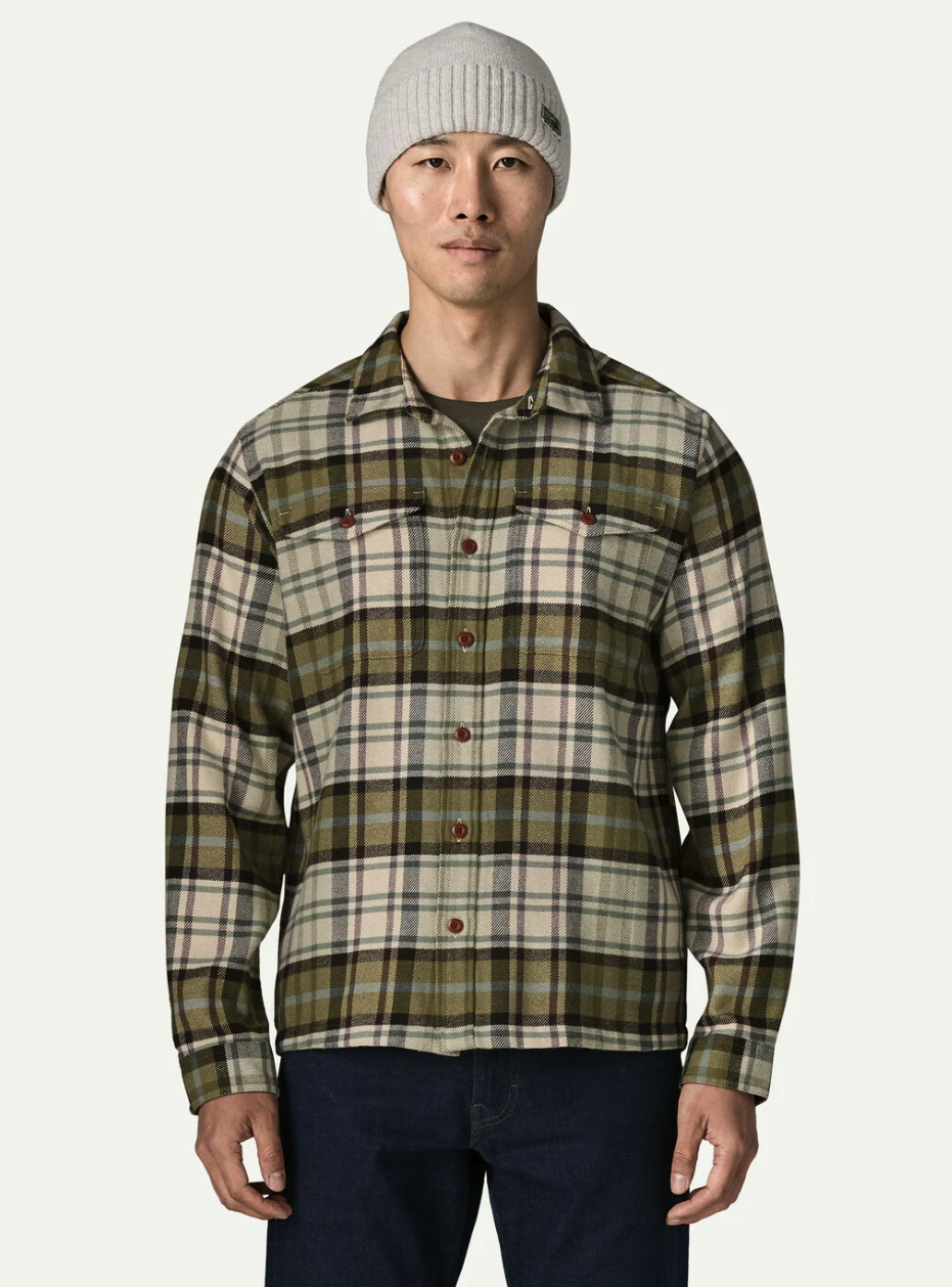 Patagonia Fjord men's flannel shirt for fishing camping and outdoor layering