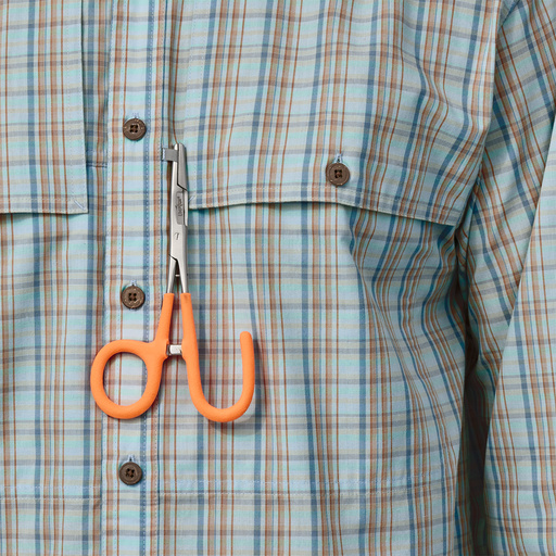 Patagonia men's fishing shirt featuring a relaxed fit and moisture-wicking technology.