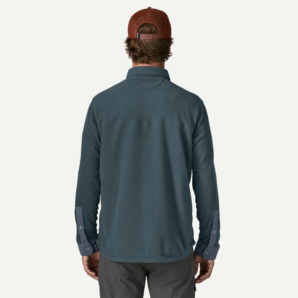 Men’s recycled fleece fishing shirt with relaxed fit for cool mornings, camp days, and outdoor layering