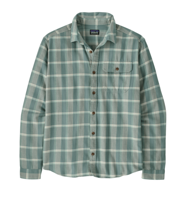 Patagonia Long-Sleeved Lightweight Fjord Flannel Shirt in Marine Layer Blue Sage color