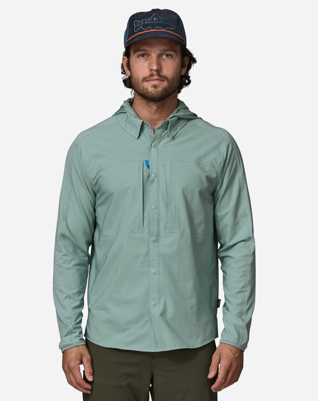 Patagonia River Rambler Hybrid Sun Hoody in Action – Perfect for River Adventures with UV Protection