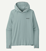 Front of Casting Logo: Thermal Blue Patagonia Men's Tropic Comfort Natural Graphic Sun Hoody