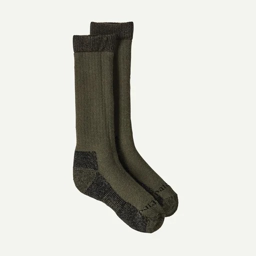 Knee-high merino wool fishing socks built for wading boots and cold river conditions