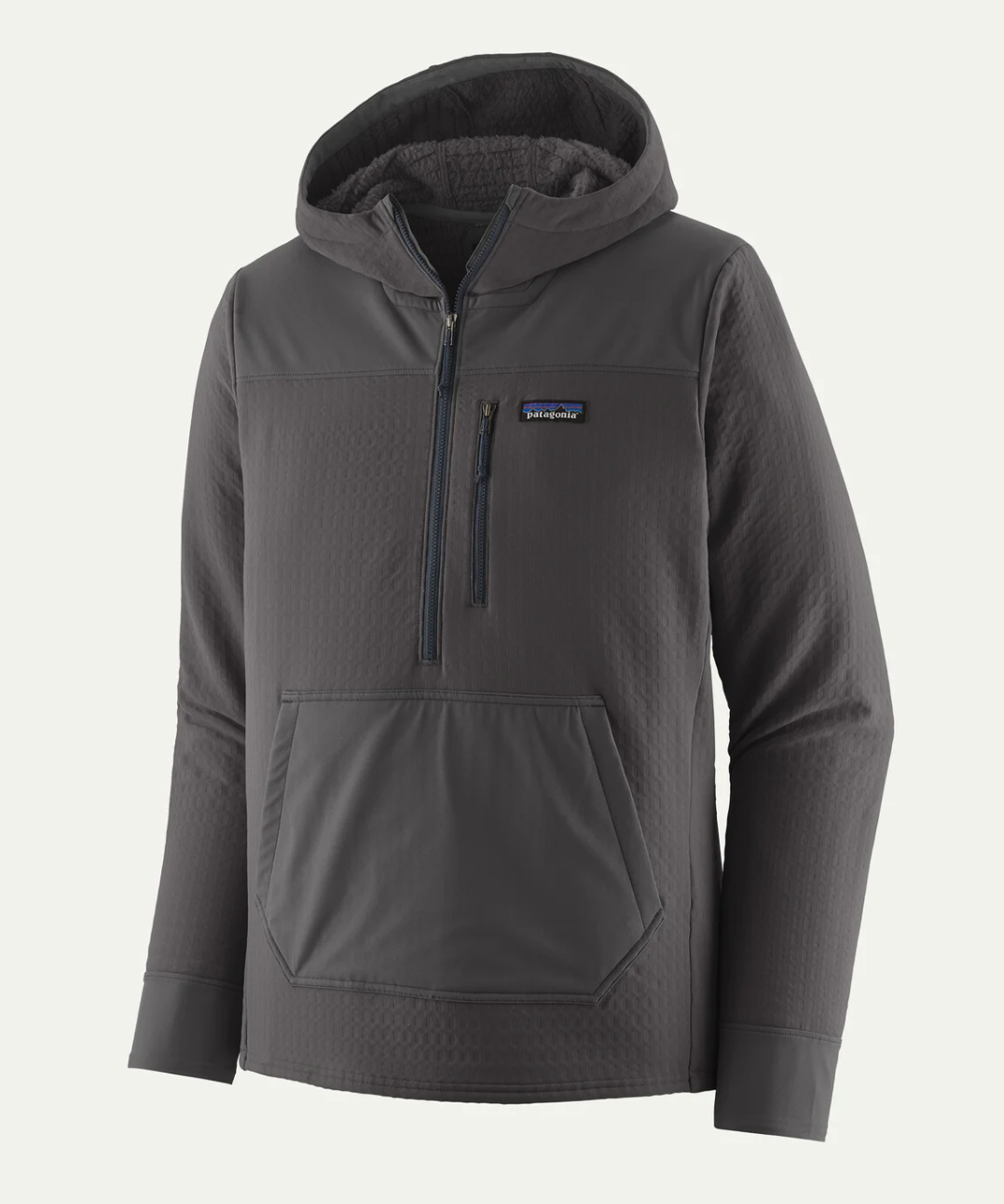 Patagonia R2 TechFace Pullover in forge grey color