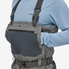 Patagonia Swiftcurrent Waders have chest hand pockets for fly fishing in cold weather.