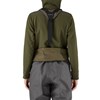 Model showing the Patagonia Women's Swiftcurrent Expedition Zip-Front Waders pushed down from the back