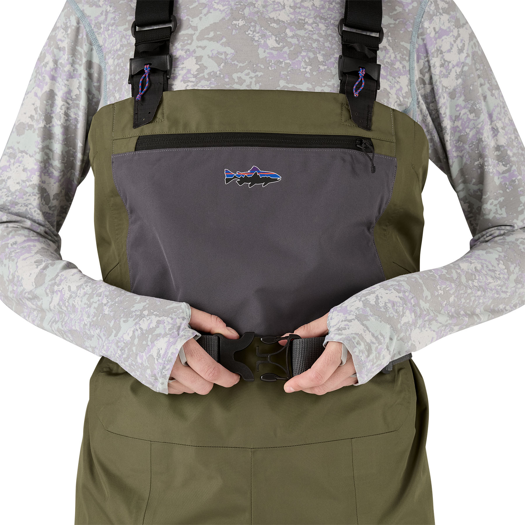 Included wader belt of the Patagonia Women's Swiftcurrent Traverse Waders