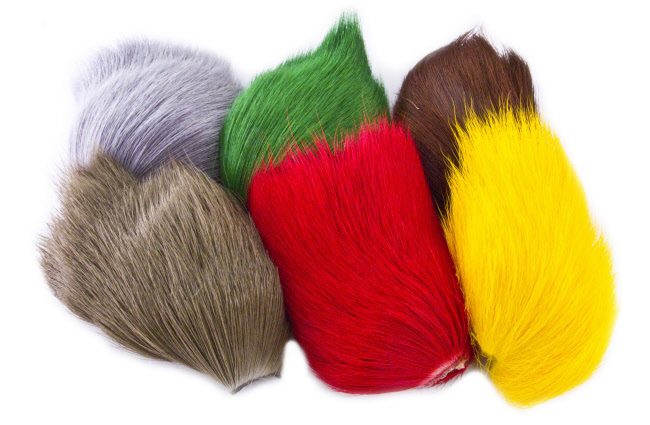 Deer Belly Hair Dyed Over White