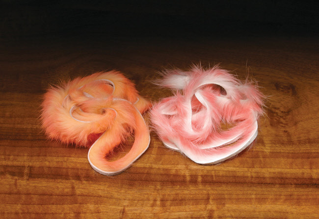 Hareline Rabbit Two Tone Flesh Rabbit Strips