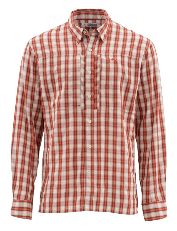 Simms BugStopper LS Shirt Rusty Red Plaid Simms BugStopper LS Shirt Rusty Red Plaid