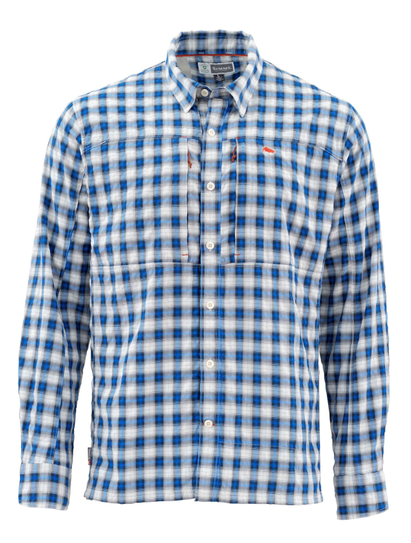 Simms BugStopper LS Shirt Admiral Blue Plaid Simms BugStopper LS Shirt Admiral Blue Plaid