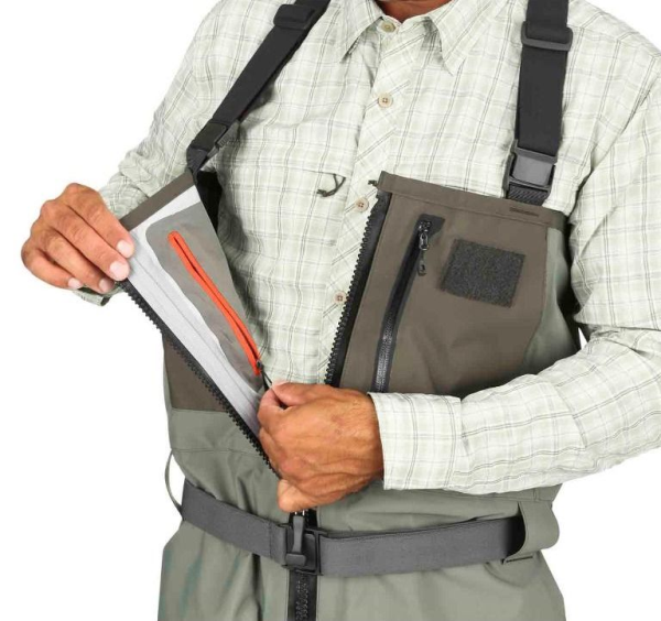 Simms Freestone Z Waders Zipper Detail Simms Freestone Z Waders Zipper Detail