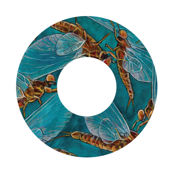 Redington i.D Fly Reel Decals Mayflies Udesen Redington i.D Fly Reel Decals Mayflies Udesen
