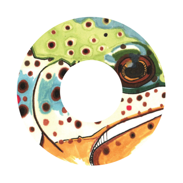 Redington i.D Fly Reel Decals Brown KC Badger Redington i.D Fly Reel Decals Brown KC Badger