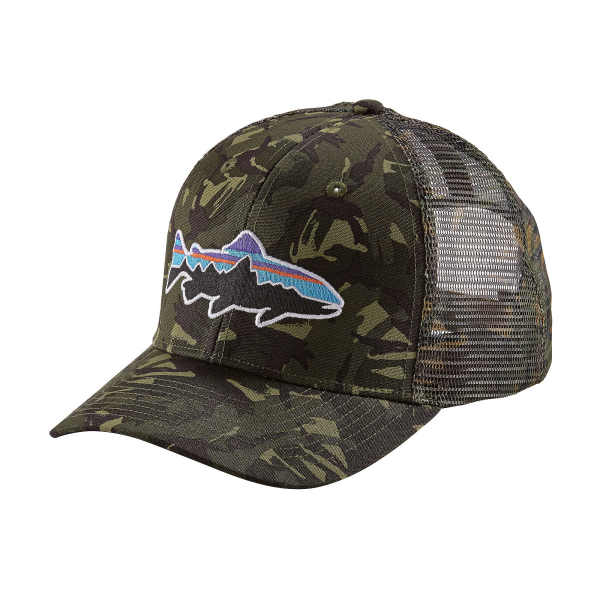 Patagonia Fitz Roy Trout Trucker Hat Big Camo Fatigue Green Patagonia Fitz Roy Trout Trucker Hat Big Camo Fatigue Green