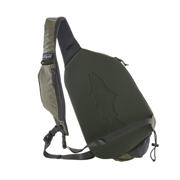 Patagonia Stealth Atom Sling Pack Light Bog Back Patagonia stealth atom back view