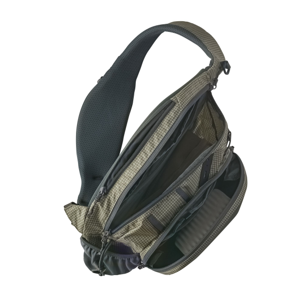 Patagonia Stealth Atom Sling Pack Light Bog Open Patagonia fly fishing pack volume