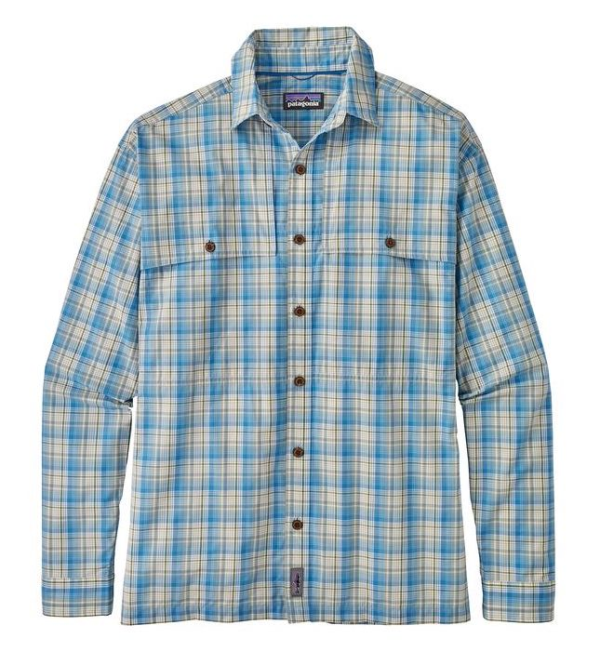 Patagonia Long-Sleeved Island Hopper II Shirt Riffle Hitch Railroad Blue Patagonia Long-Sleeved Island Hopper II Shirt Riffle Hitch Railroad Blue
