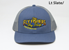 The Fly Fishers Shop Logo Trucker Hat Lt Slate/Grey