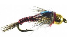 Hare Copper Trout Nymph Fly Red Black Hare Copper Trout Nymph Fly Red Black