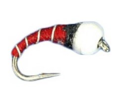 Ice Cream Cone Fly - Bright Red Ice Cream Cone Wet Trout Fly Red