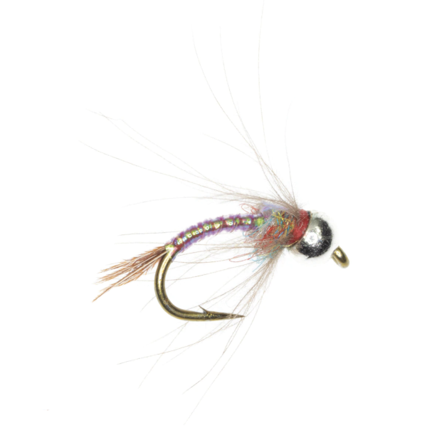 Rainbow Warrior Trout Flies - Tungsten Bead Midge Assortment In Sizes 16, 18, 20 (12 Flies Total)