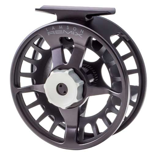 Lamson Remix Fly Reel Black Front Lamson Remix Fly Reel Black Front