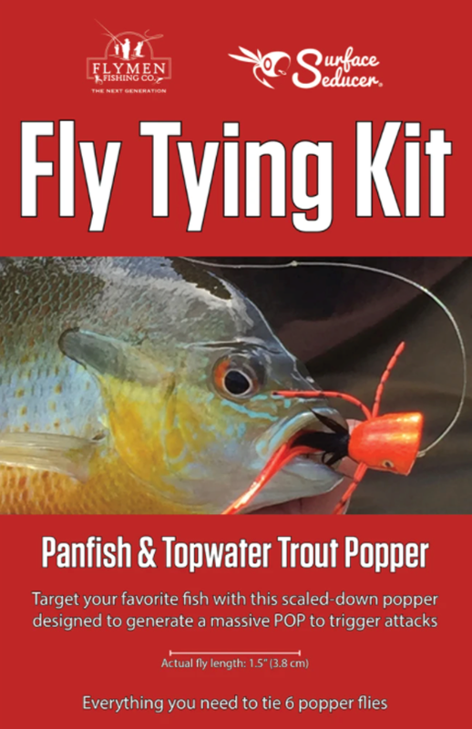 Flymen Fishing Panfish & Topwater Trout Popper Fly Tying Kit, Tying  Panfish Poppers, Flymen Fishing Fly Tying