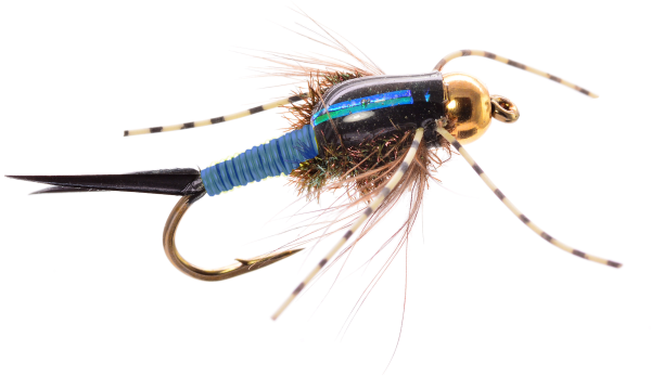 Large Copper John style fly fishing nymph for steelhead