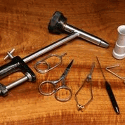 Includes a vise, scissors, finisher and much more. Hareline Fly Tying Kit with Vise, Scissors, Finisher