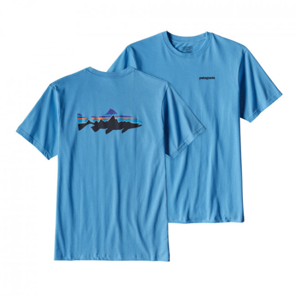 Patagonia Fitz Roy Trout Cotton T-Shirt SALE FLTB Patagonia Fitz Roy Trout Cotton T-Shirt SALE FLTB