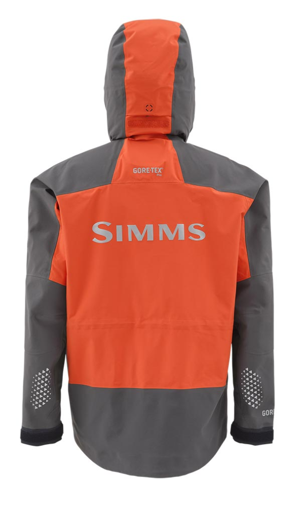 Simms ProDry Jacket Fury Orange Back Simms ProDry Jacket Fury Orange Back
