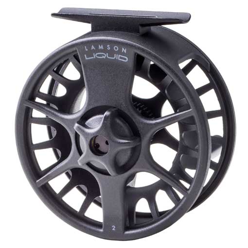Lamson Liquid Fly Reel Black Front Lamson Liquid Fly Reel Black Front