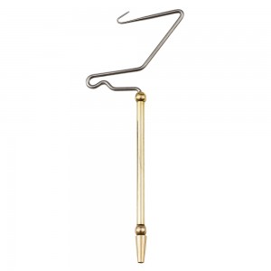 Dr. Slick Brass 4" Whip Finisher, durable and precise, ideal for creating secure fly tying knots.