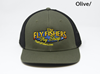 The Fly Fishers Shop Logo Trucker Hat Olive/Black