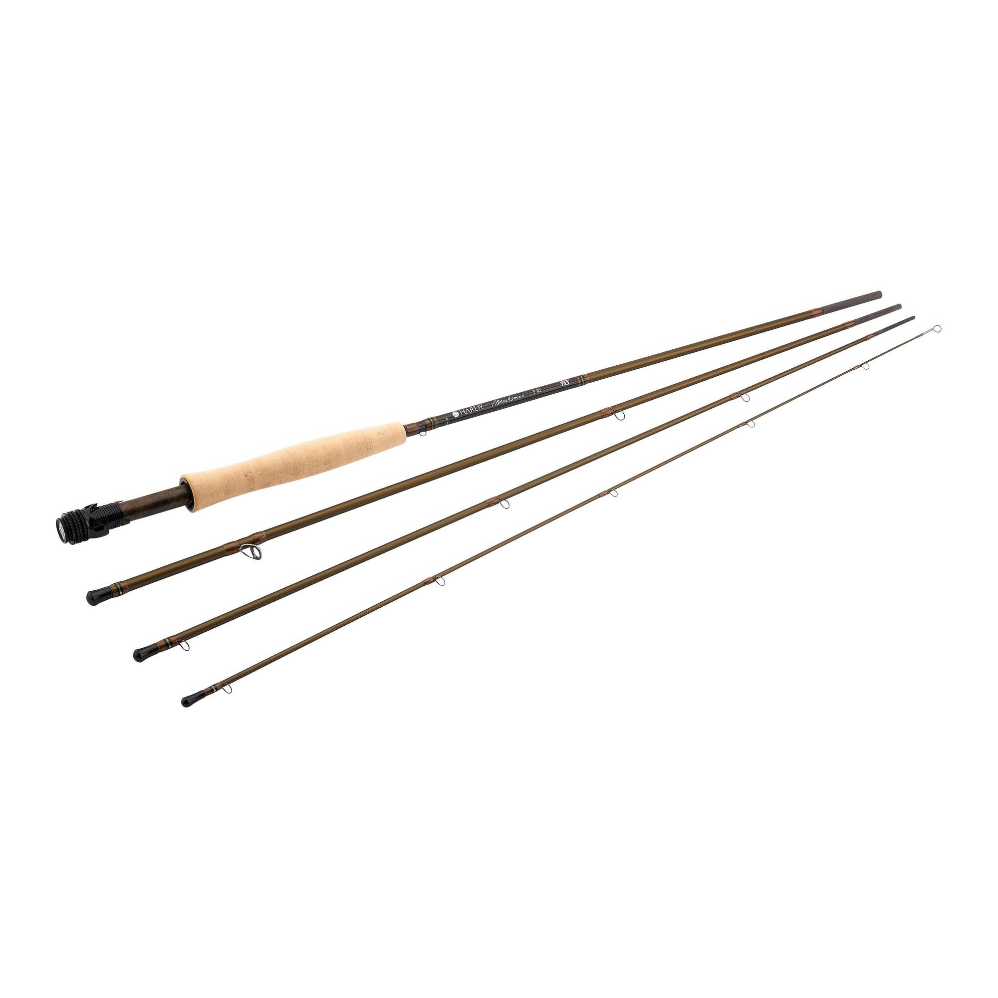 Hardy Marksman fly rod 4-piece premium fast action trout fly rod with cork handle