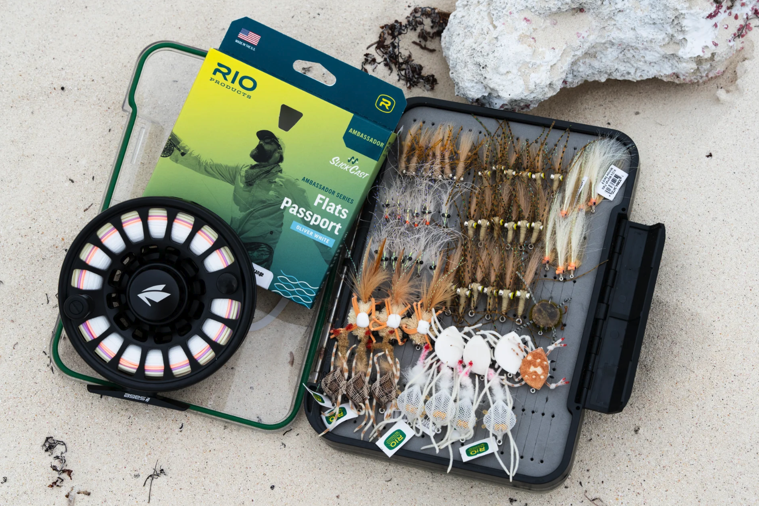 RIO Ambassador Series Passport Fly Line box with fly reel and fly box